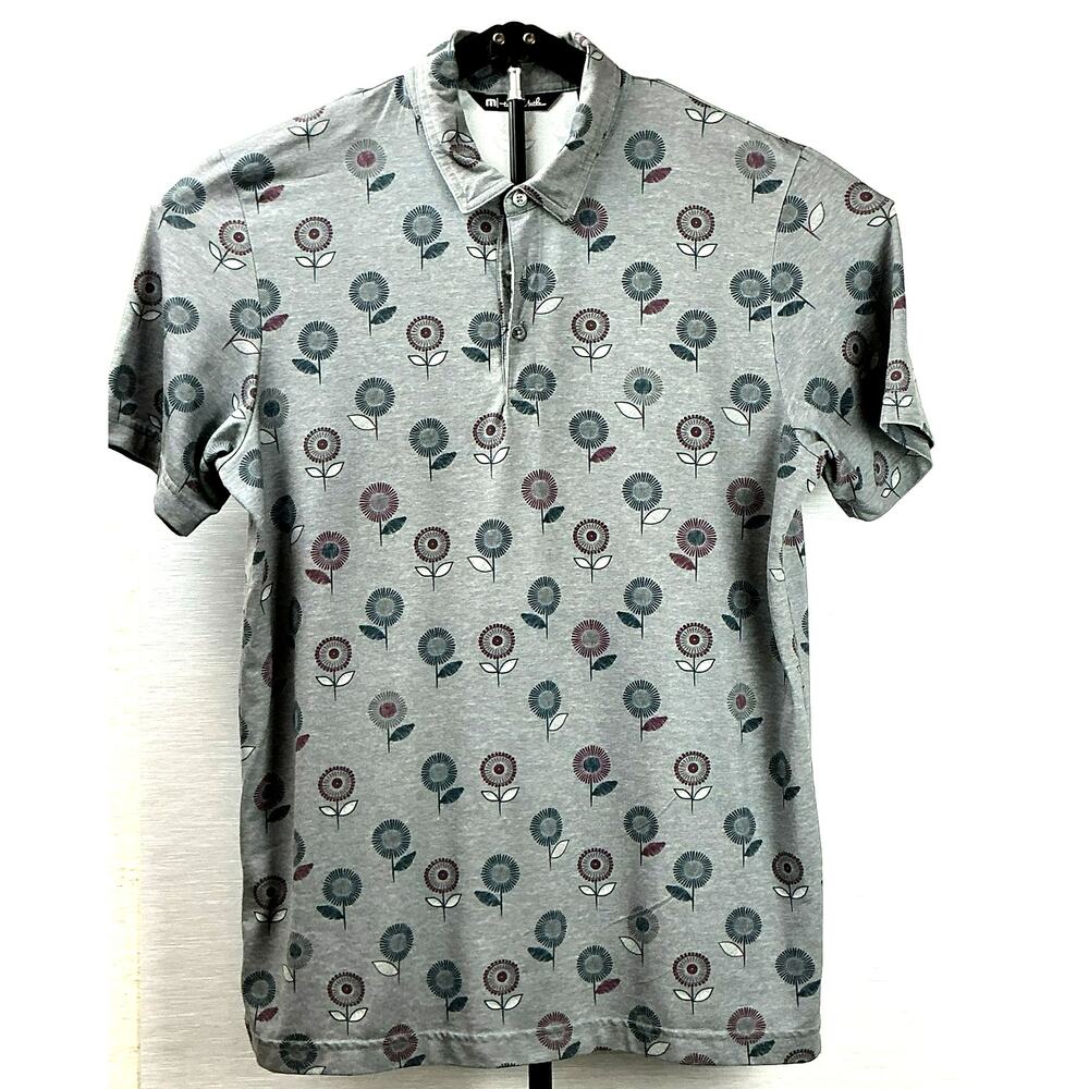 TravisMathew Preboarding Geometric Floral Golf Polo L